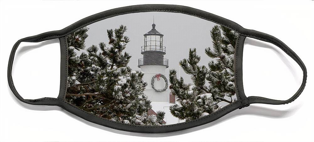 Snow Face Mask featuring the photograph A View of the Portland Head Light by Darryl Hendricks