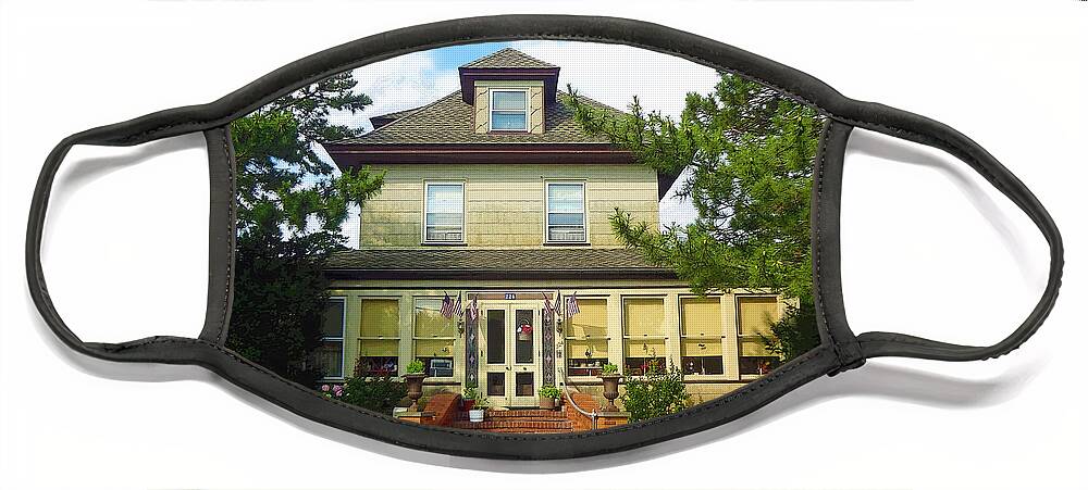 House Face Mask featuring the photograph A Wildwood House by Eddy Mann