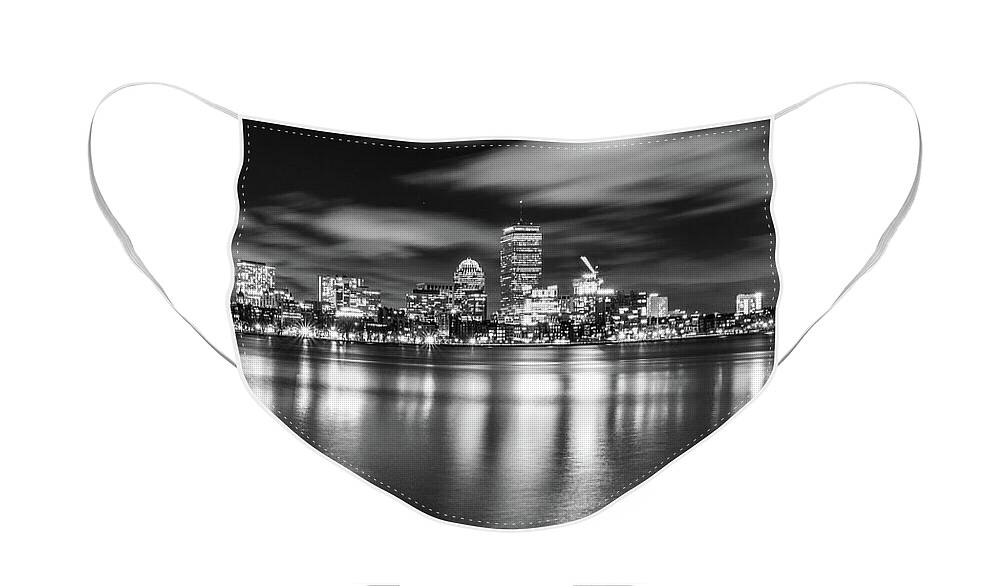 Boston Face Mask featuring the photograph A Windy Night in Boston by Kristen Wilkinson