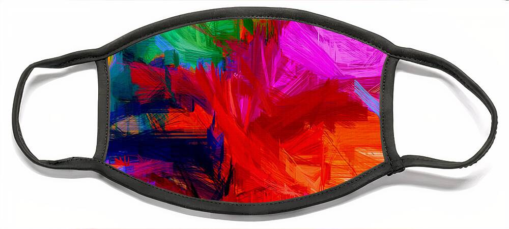  Face Mask featuring the digital art Abstract 23 by Rafael Salazar