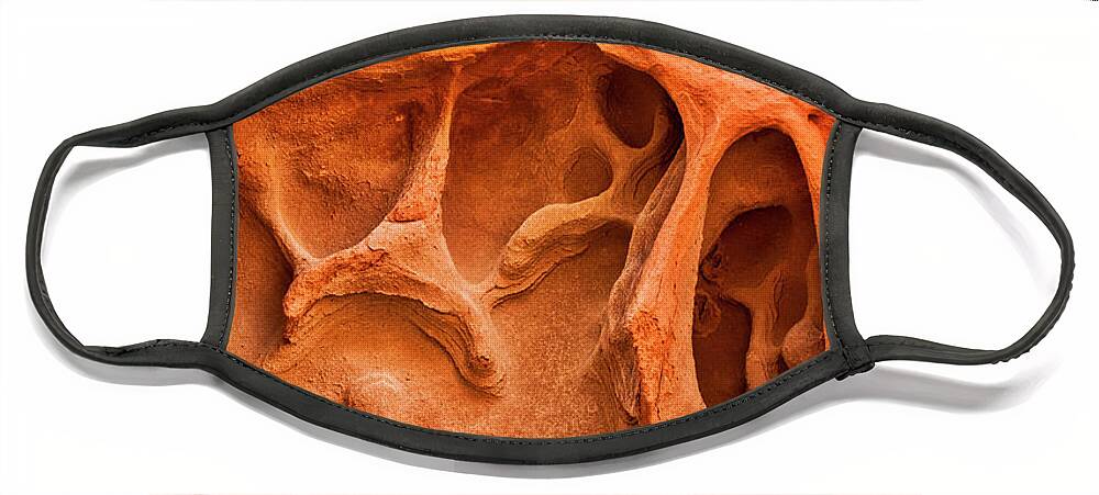 Valley Of Fire State Park Face Mask featuring the photograph Abstract Rock Formations by Jurgen Lorenzen