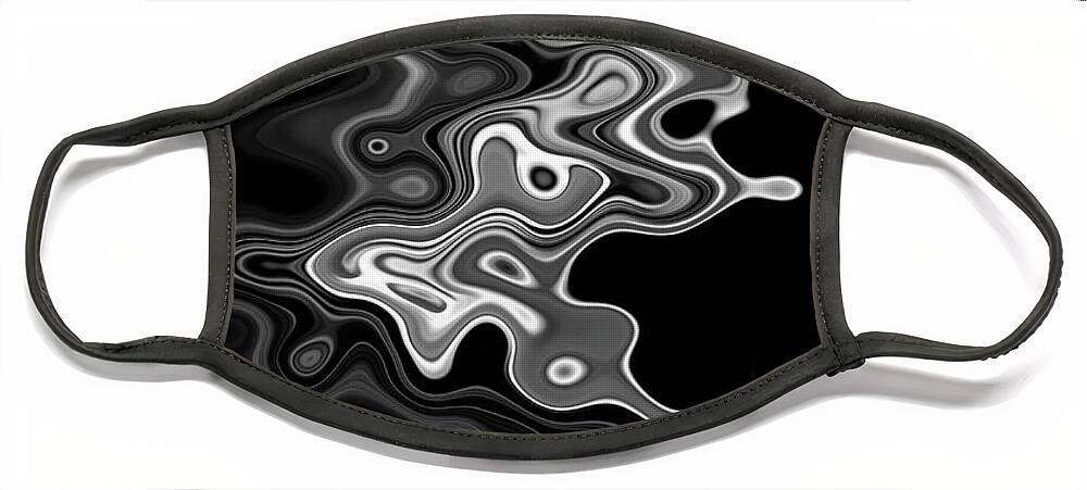 Abstract Face Mask featuring the photograph Abstract Swirl Monochrome by David Gordon