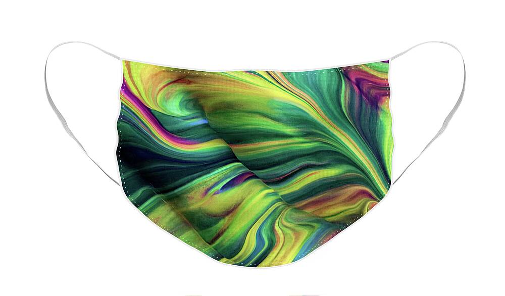 Abstract Face Mask featuring the photograph Aegean Wave by Patti Schulze