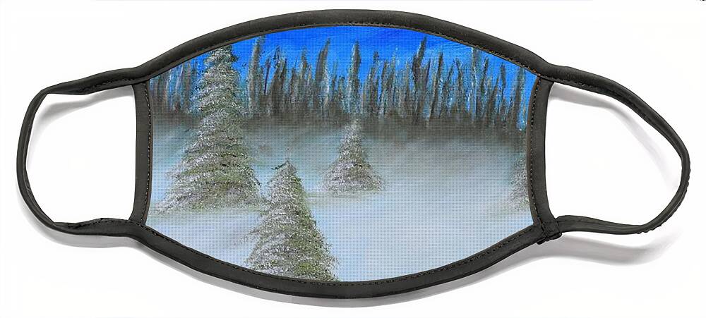  Face Mask featuring the painting After the Snowstorm by Barrie Stark