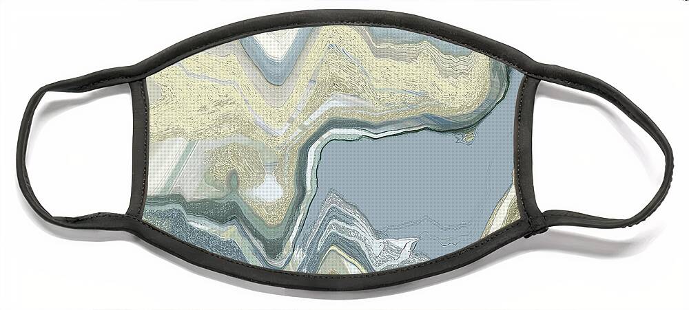 Abstract Face Mask featuring the digital art Agate by Gina Harrison