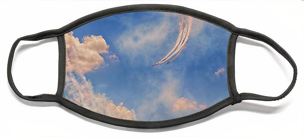 Aeroshell Face Mask featuring the photograph Airshow at the Lou by Susan Rissi Tregoning