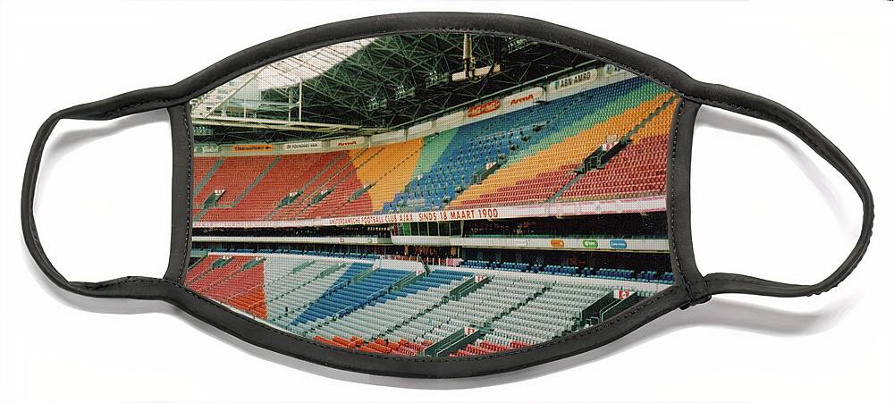 Ajax Face Mask featuring the photograph Ajax Amsterdam - Amsterdam Arena - West Side Stand - August 2007 by Legendary Football Grounds