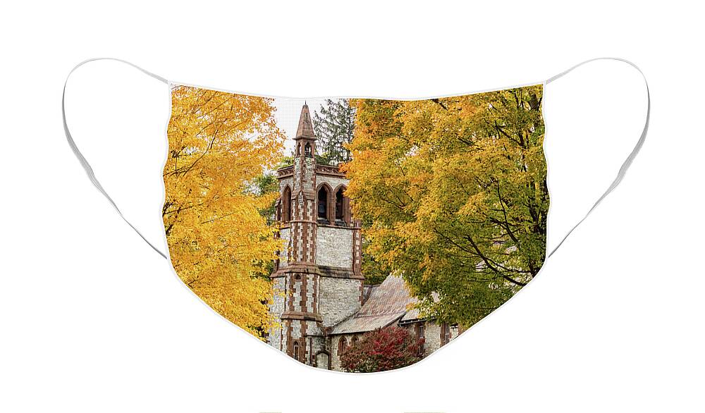 Vermont Face Mask featuring the photograph All Saints Church by Phil Spitze