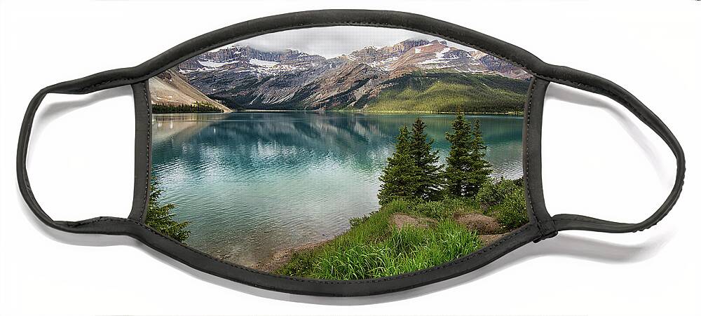 Canada Face Mask featuring the photograph Along Icefields Parkway by Art Cole