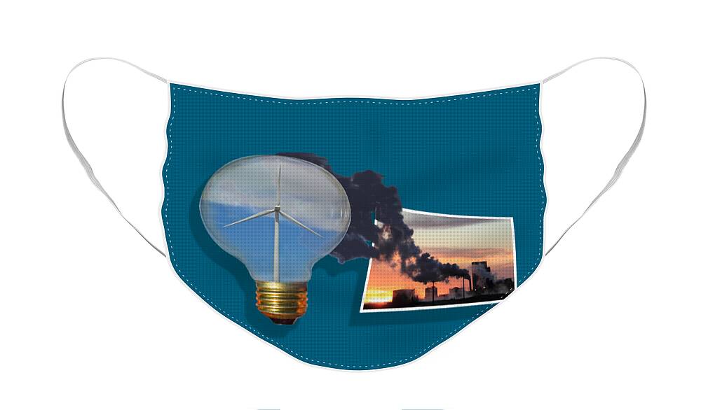 Alternative Energy Face Mask featuring the photograph Alternative Energy by Shane Bechler