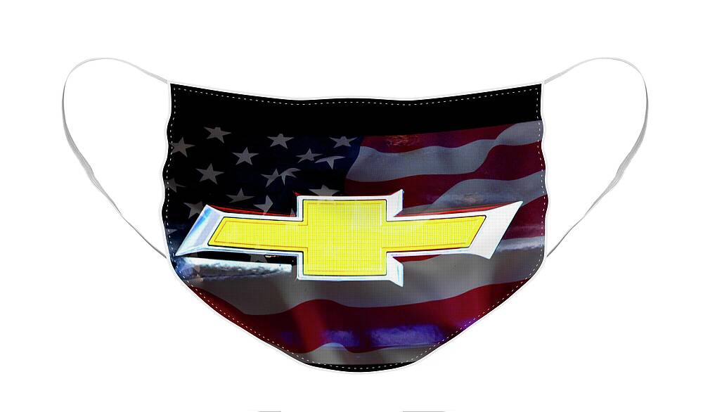 American Flag Chevy Bowtie Face Mask For Sale By Katy Hawk