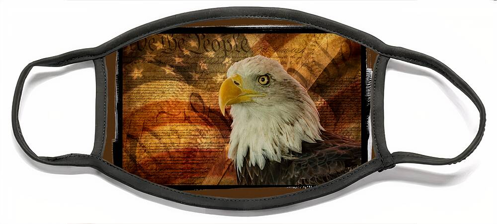 American Bald Eagle Face Mask featuring the photograph American Icons by Susan Candelario