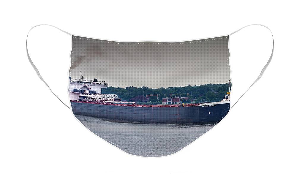 Ships Face Mask featuring the photograph American Integrity by Frederic A Reinecke