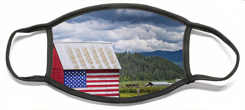 America Face Mask featuring the photograph American Landscape by Wesley Aston