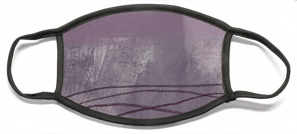 Abstract Face Mask featuring the painting Amethyst 1- Abstract Art by Linda Woods by Linda Woods