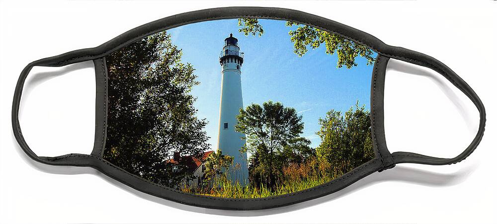 Wind Point Face Mask featuring the photograph An Evening at Wind point Lighthouse by Scott Olsen