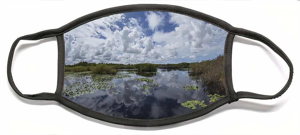 Fisheye Face Mask featuring the photograph Anhinga Trail 86 by Michael Fryd