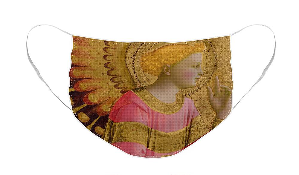 Annunciatory Face Mask featuring the painting Annunciatory Angel by Fra Angelico