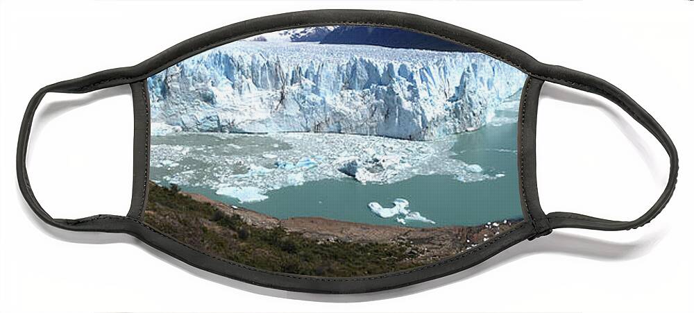Photo Face Mask featuring the photograph Argentinian Glacier by Richard Gehlbach