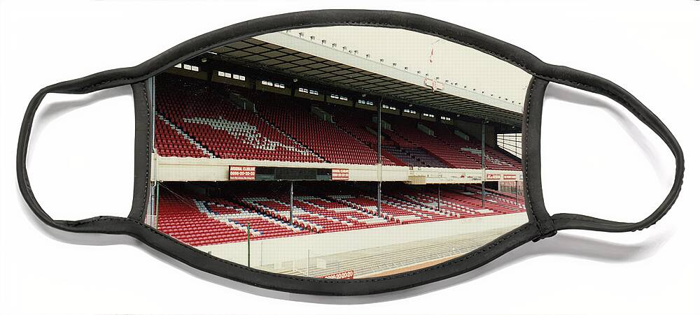 Arsenal Face Mask featuring the photograph Arsenal - Highbury - West Stand 4 - 1992 by Legendary Football Grounds