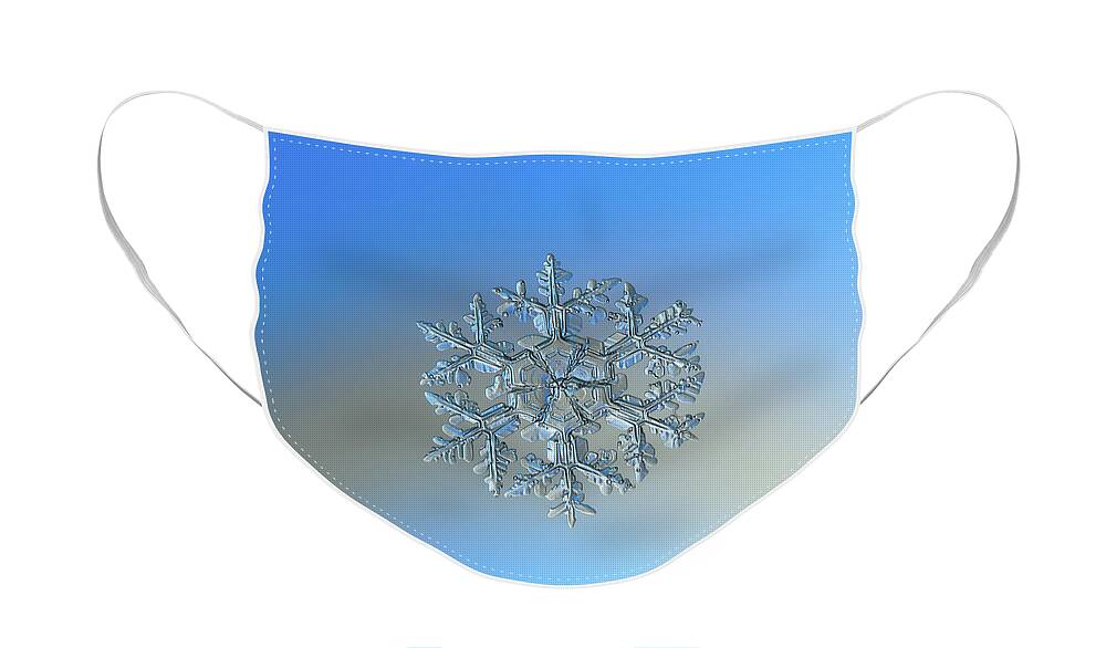 Snowflake Face Mask featuring the photograph Snowflake photo - Gardener's dream by Alexey Kljatov