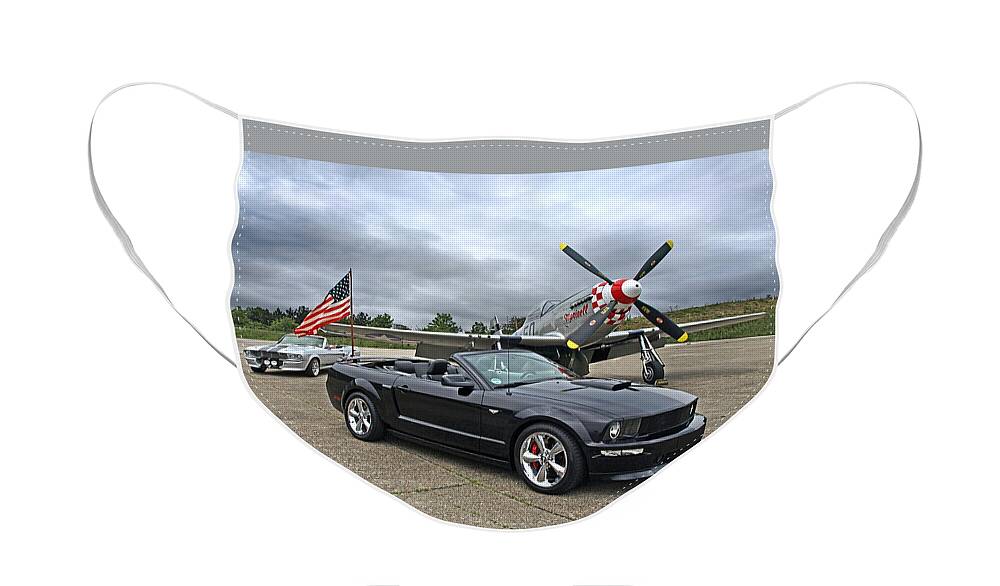 Ford Mustang Face Mask featuring the photograph Three Generations by Gill Billington