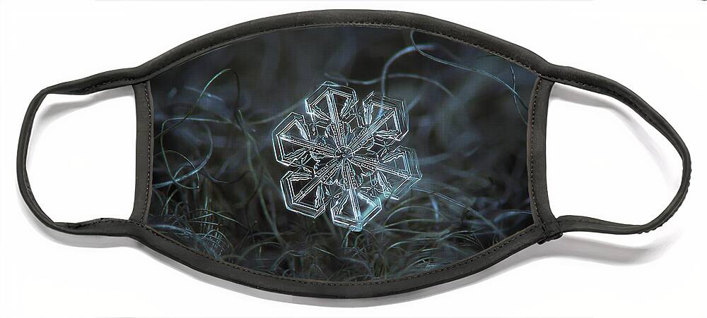 Snowflake Face Mask featuring the photograph Snowflake photo - Alcor by Alexey Kljatov