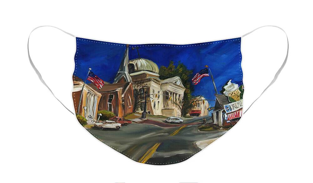Athens Al Face Mask featuring the painting Athens AL by Carole Foret