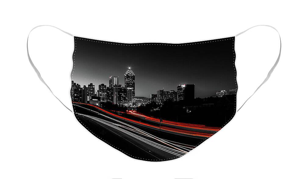 Atlanta Face Mask featuring the photograph Atlanta Black and White by Kenny Thomas