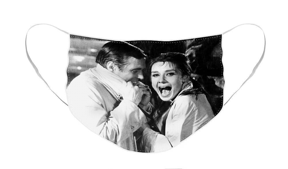 Audrey Hepburn Face Mask featuring the photograph Audrey Hepburn as Holly Golightly by Vintage Collectables