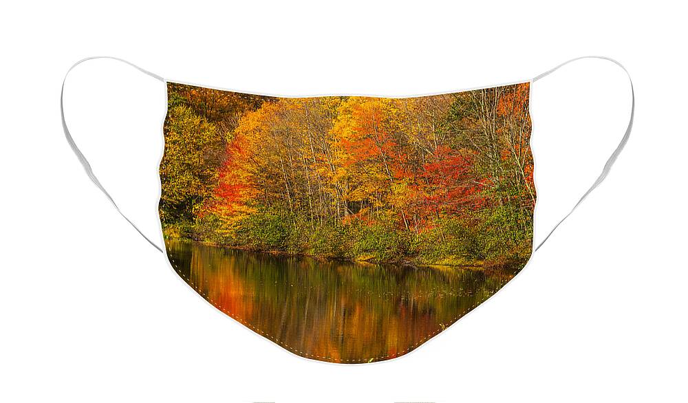 Autumn In Monroe Face Mask featuring the photograph Autumn in Monroe by Karol Livote