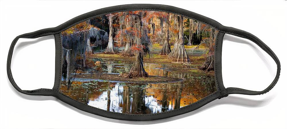 Autumn Face Mask featuring the digital art Autumn On Sawmill by Lana Trussell