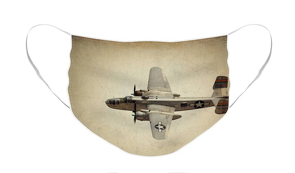 B-25 Face Mask featuring the photograph B-25J  Miss Mitchell by Al Mueller