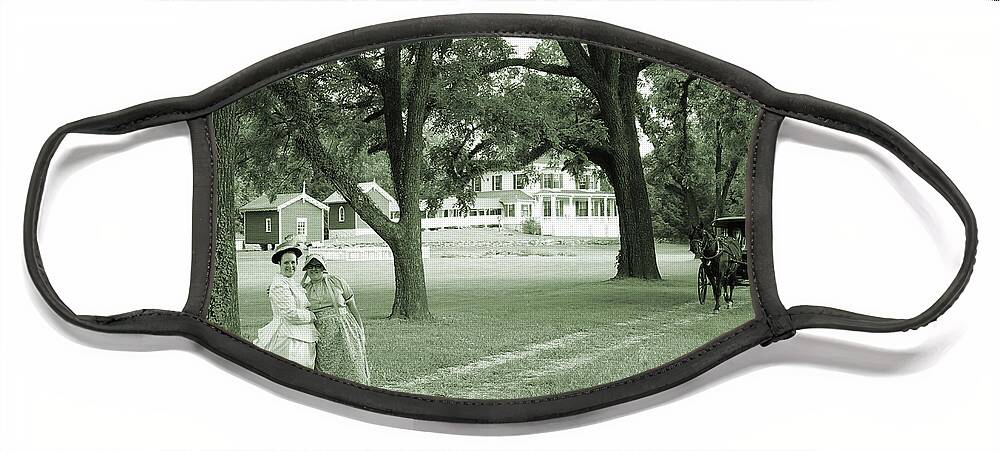 1890 Face Mask featuring the photograph Back in Time at Hardman Farm by Nicole Angell