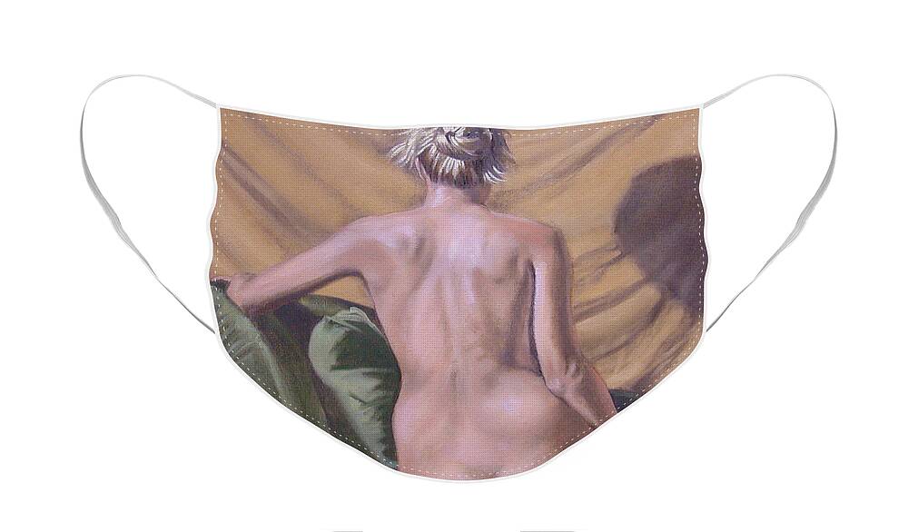 Oil Face Mask featuring the painting Back Study by Todd Cooper