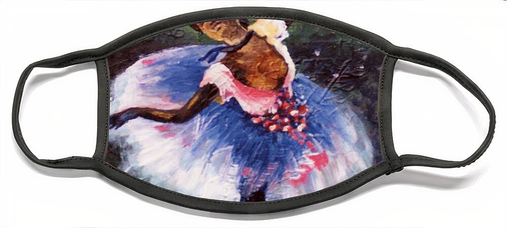 Ballerina Face Mask featuring the painting Ballerina Girl by Arthur Covington