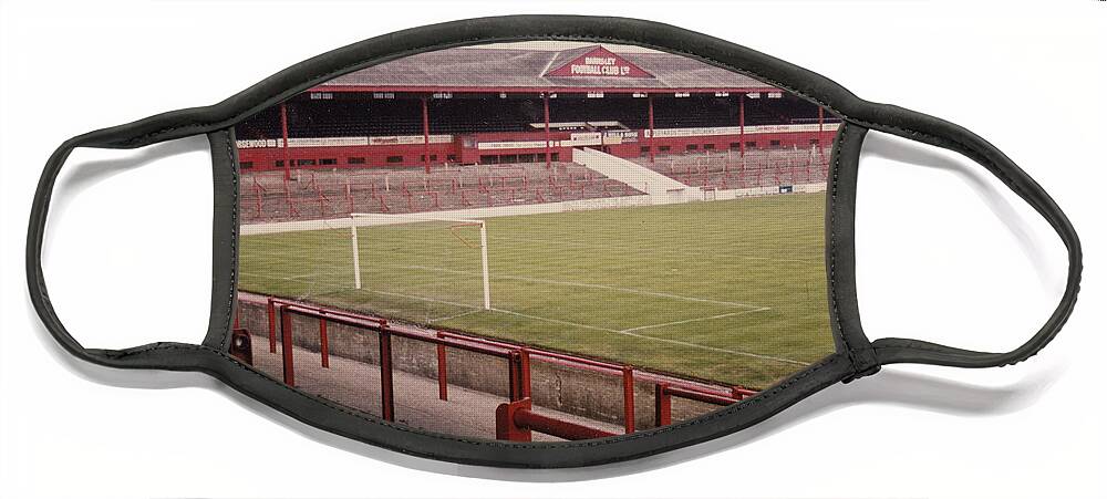  Face Mask featuring the photograph Barnsley - Oakwell Stadium - West Stand 1 - 1970s by Legendary Football Grounds