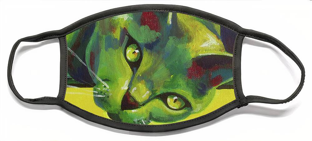 Pet Face Mask featuring the painting BB Kiddo by Sara Becker