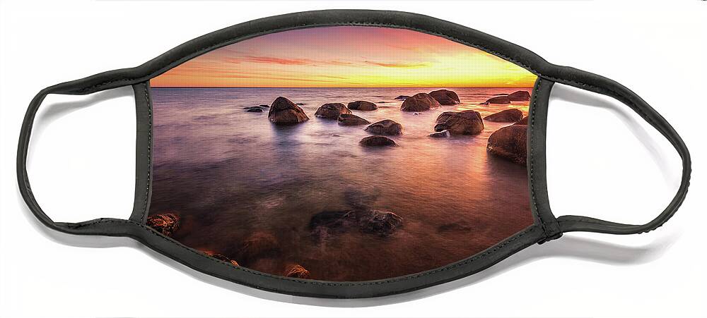 Rhode Island Seascapes Face Mask featuring the photograph Be Still, And Know... - Currently Not For Sale by Kim Carpentier