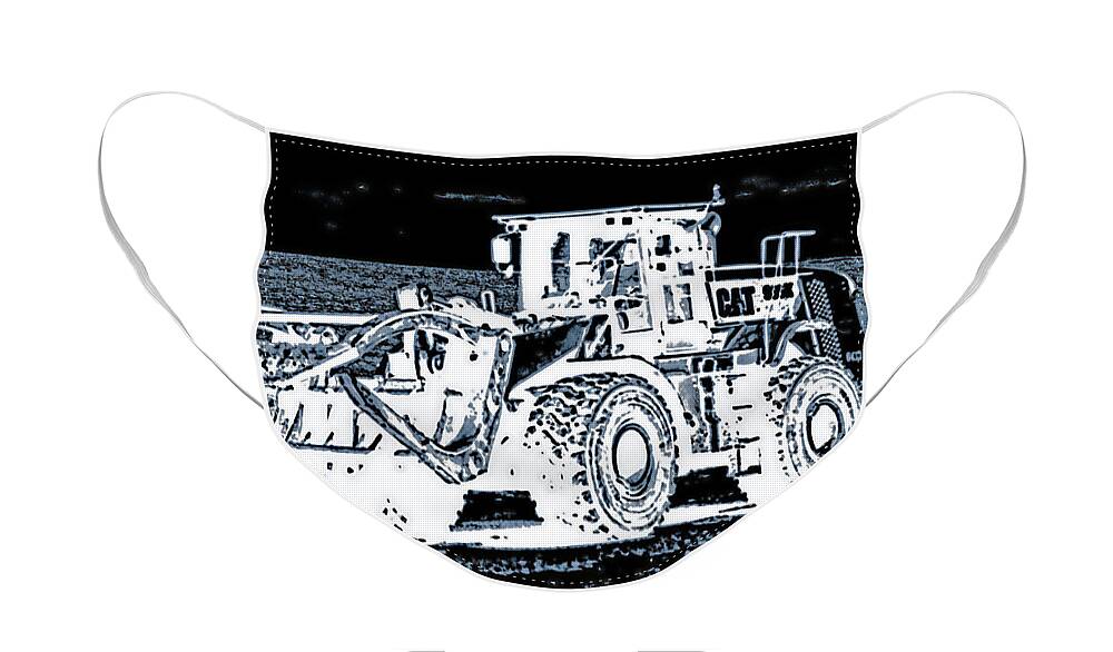 Heavy Equipment Face Mask featuring the photograph Beach CAT Heavy Equipment by Gina O'Brien