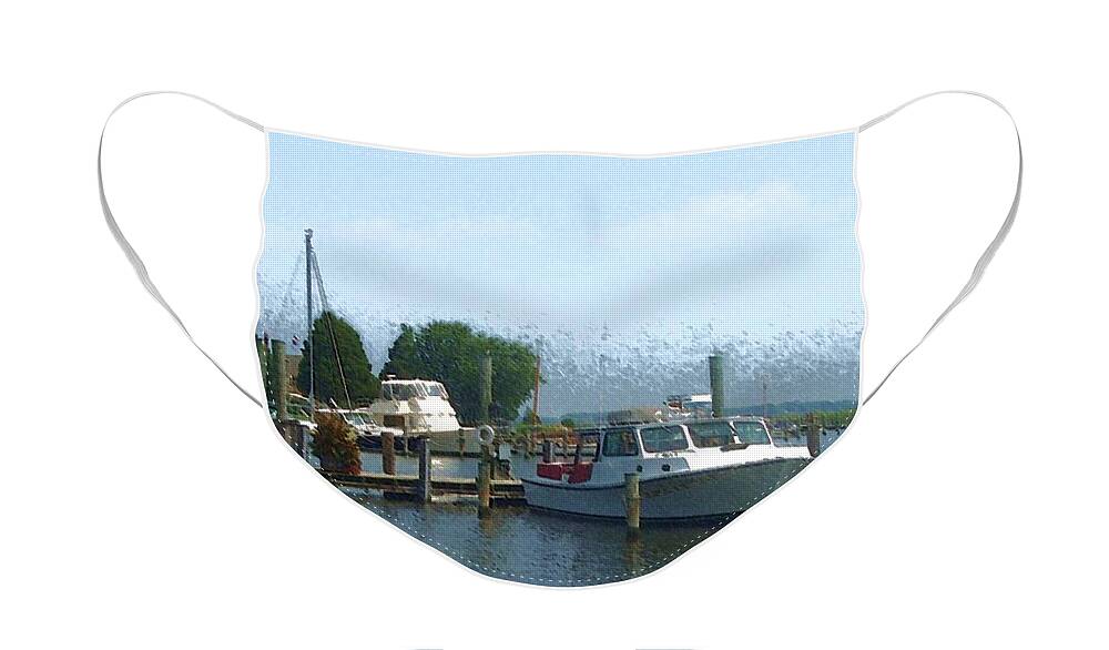 Boat Face Mask featuring the photograph Beached Buoys by Debbi Granruth