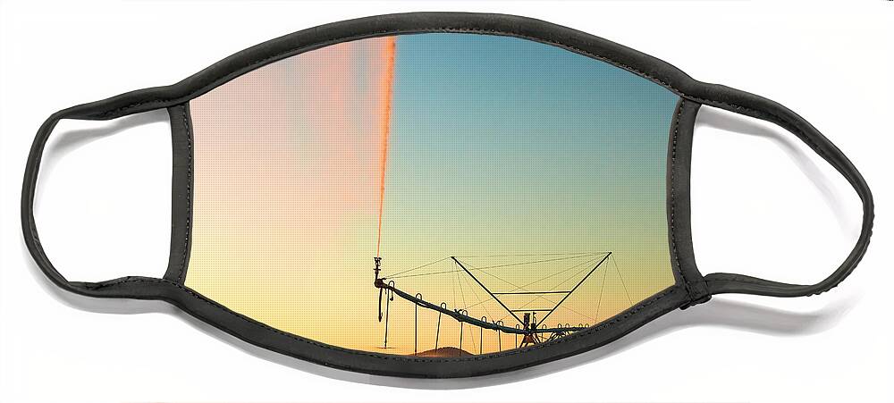 Center Pivot Face Mask featuring the photograph Beautiful Irrigation by Todd Klassy