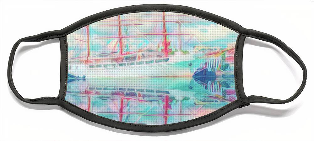 Boats Face Mask featuring the photograph Beautiful Nautical Morning Reflections by Debra and Dave Vanderlaan