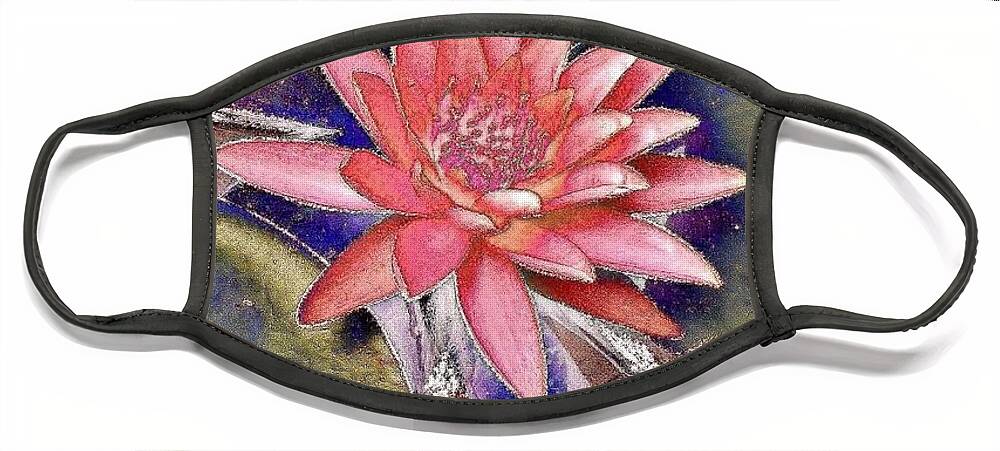 Lotus Face Mask featuring the photograph Beautiful Pink Lotus Abstract by Kim Bemis