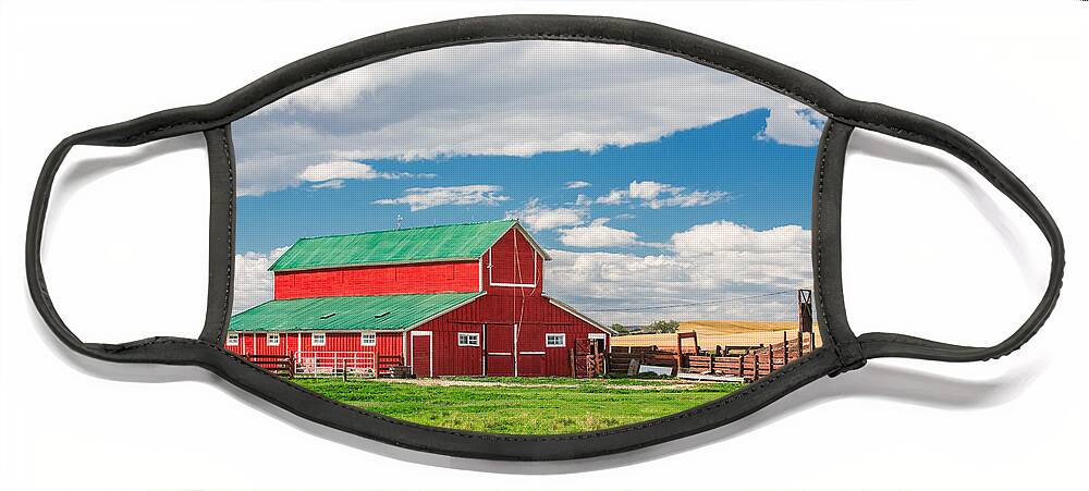 Red Face Mask featuring the photograph Beautiful Red Barn by Todd Klassy