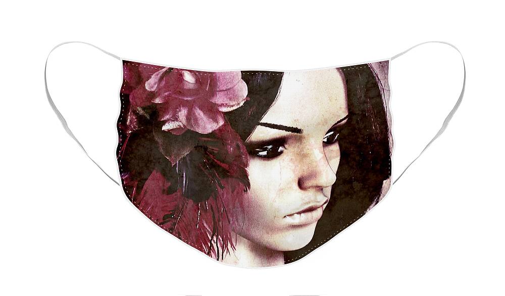 Lady Face Mask featuring the photograph Belle in Red by Onedayoneimage Photography