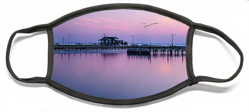 Winter Face Mask featuring the photograph Bellport Bay by Cathy Kovarik