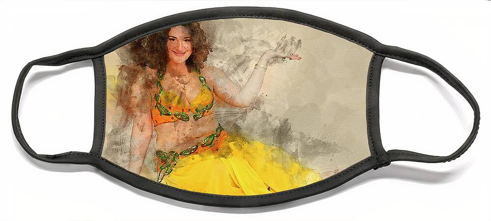 Offer Face Mask featuring the photograph Belly dancer s by Humorous Quotes