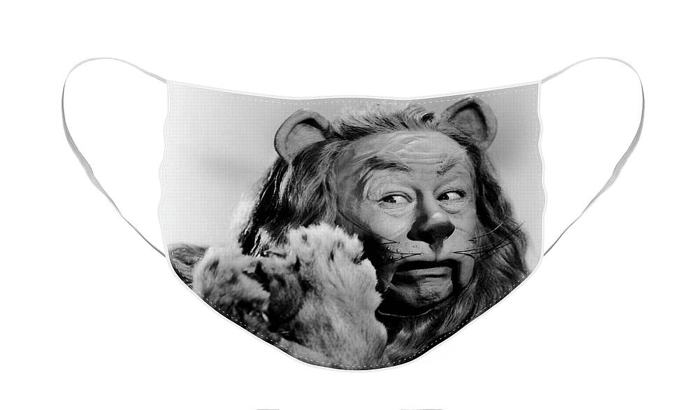 The Wizard Of Oz Face Mask featuring the photograph Cowardly Lion in The Wizard of Oz by Doc Braham