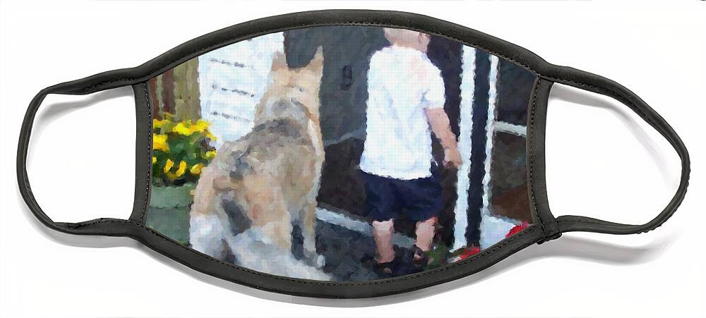 Dogs Face Mask featuring the photograph Best Friends by Debbi Granruth